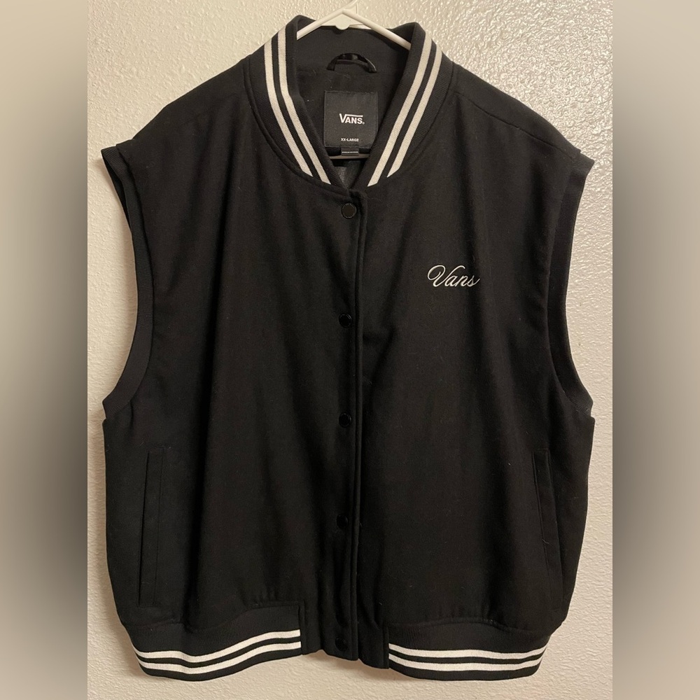 Vans Black Piper Stadium Vest Womens Size XXL